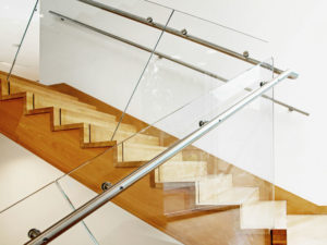 Glass Railing with Stainless Steel Tube Handrail