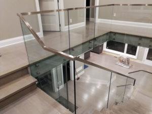 Glass Railings with Cap Rail